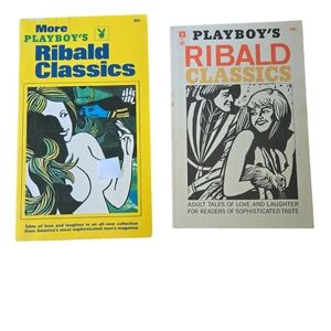 2 Vintage PLAYBOY paperback books Ribald Classics & More Ribald Classics